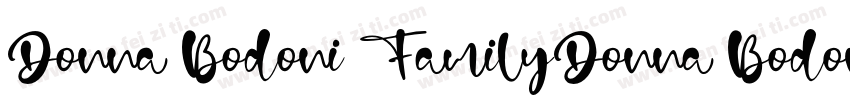 Donna Bodoni FamilyDonna Bodoni Fam字体转换